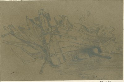 A Damaged Boat by William James Muller